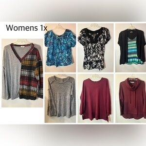 Women's 1x tops sweaters bundle